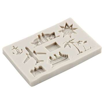 Vacation Traveler Fondant Mold Set for Themed Cakes