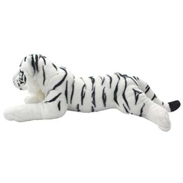 TAGLN The Jungle Animals Stuffed Plush Toys Tiger Leopard Panther Lioness Pillows (White Tiger, 16 Inch)