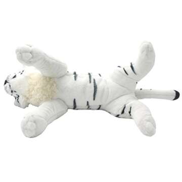 TAGLN The Jungle Animals Stuffed Plush Toys Tiger Leopard Panther Lioness Pillows (White Tiger, 16 Inch)