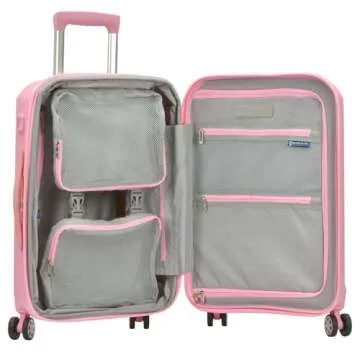 Traveler's Choice Pagosa Indestructible Hardshell Expandable Spinner Luggage, Pink, Carry-on