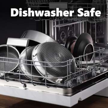 OATOFP Non Stick Frying Pans with lid, 12 inch Hybrid Frying Pans Nonstick,non stick Stainless Steel Skillets, Dishwasher and Oven-Safe Chef Pan, Induction Compatible Cooking Pan, PFOA Free Cookware