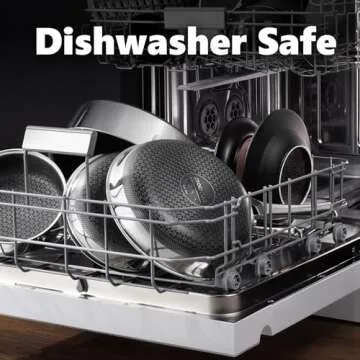 OATOFP Non Stick Frying Pans with lid, 12 inch Hybrid Frying Pans Nonstick,non stick Stainless Steel Skillets, Dishwasher and Oven-Safe Chef Pan, Induction Compatible Cooking Pan, PFOA Free Cookware