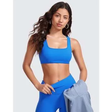 CRZ YOGA Ribbed Sports Bra: Stylish & Breathable Design