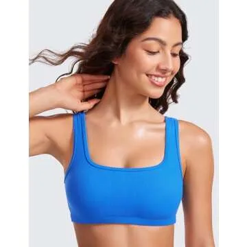 CRZ YOGA Ribbed Sports Bra: Stylish & Breathable Design