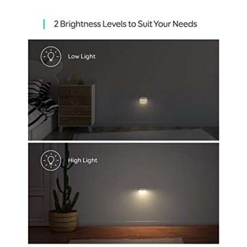 eufy by Anker Lumi Stick-On Night Light 3-Pack - 2nd Gen Warm White LED, Motion Sensor, Energy Effic...