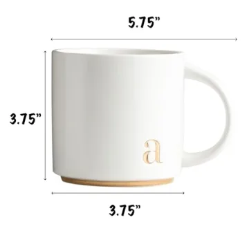 Elegant Monogram Ceramic Mug with Gift Box for All