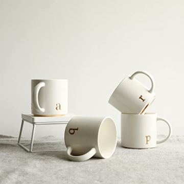 Elegant Monogram Ceramic Mug with Gift Box for All