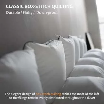 HYVIF Luxury Down Fiber Comforter - Queen Size Ivory