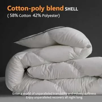 HYVIF Luxury Down Fiber Comforter - Queen Size Ivory