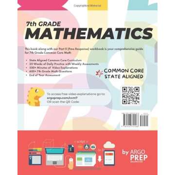 7th Grade Math Workbook with Video Explanations
