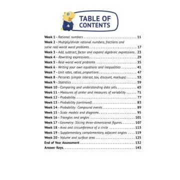 7th Grade Math Workbook with Video Explanations