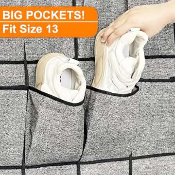 Homyfort Over the Door Shoe Organizer with 24 Pockets