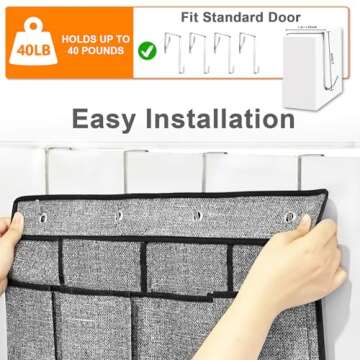Homyfort Over the Door Shoe Organizer with 24 Pockets