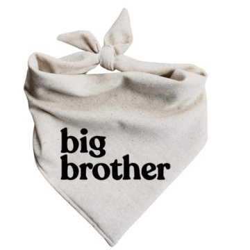 Dog Bandana Pregnancy Announcement Big Brother Baby Reveal Oatmeal Cream