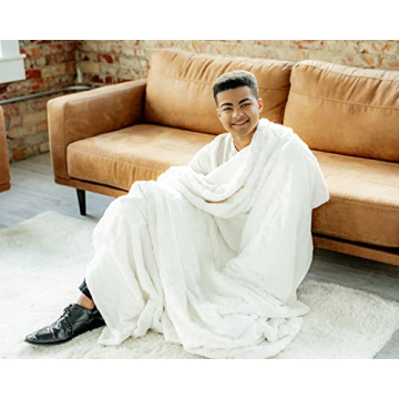 Minky Couture Premium Blanket - Soft, Warm, Cozy, Comfortable, (Grande, Sorbet Vanilla)