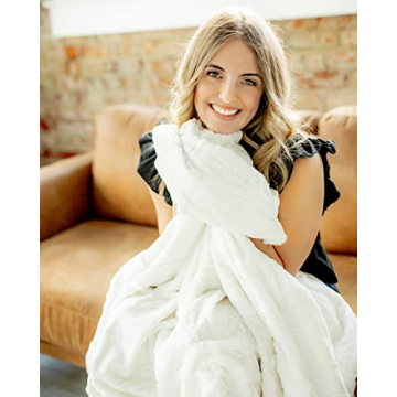 Minky Couture Premium Blanket - Soft, Warm, Cozy, Comfortable, (Grande, Sorbet Vanilla)
