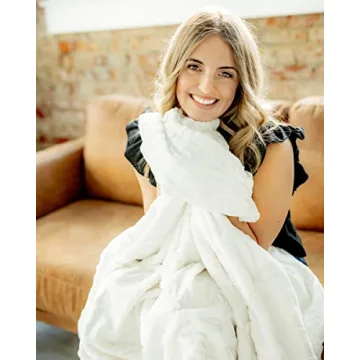 Minky Couture Premium Blanket - Soft, Warm, Cozy, Comfortable, (Grande, Sorbet Vanilla)