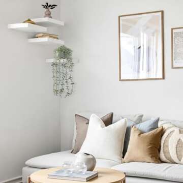 Mkono Fake Hanging Plants in Farmhouse Galvanized Pots Rustic Faux Potted Eucalyptus Greenery Indoor Artificial Plants for Book Shelf Mantel Living Room Bathroom Bedroom Home Office Decor