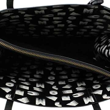 Marc Jacobs Black Tote Bag with Gold Hardware for Women