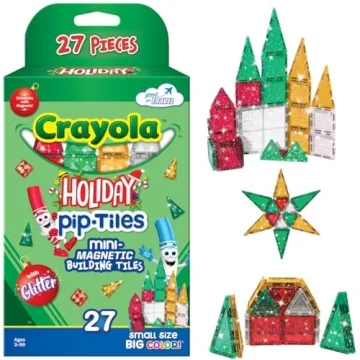 Crayola Mini PIP Magnetic Tiles STEM Travel Toys for Kids