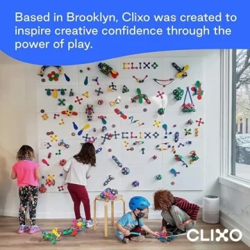 Clixo Rainbow 42 Piece Pack - Flexible, Durable, Imagination-Boosting Magnetic Building Toy- Modern, Modular Designs for Hours of STEM Play. A Multi-Sensory Magnet Toy, Travel Friendly. Ages 4-99