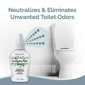 SMELLS BEGONE 4 oz Essential Oil Air Freshener Bathroom Spray - Eliminates Bathroom & Toilet Odors - Made with Essential Oils - Eucalyptus Mint Scent