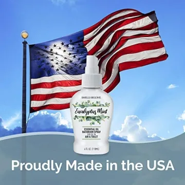 SMELLS BEGONE 4 oz Essential Oil Air Freshener Bathroom Spray - Eliminates Bathroom & Toilet Odors - Made with Essential Oils - Eucalyptus Mint Scent