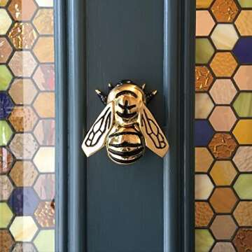 Handcrafted Brass Bumblebee Door Knocker for Home Decor