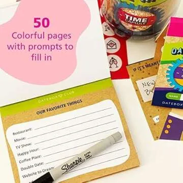 Complete Date Night Kit Includes a Time Capsule Experience: Couples Gifts, Romantic Date Night Ideas, with Instructions Guide, Capsule Jar, Prompt Book & Stickers DateBox Club - Gottman Certified