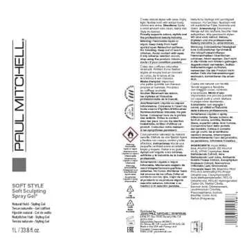 Paul Mitchell Soft Sculpting Spray Gel, Natural Hold, Soft Finish, For All Hair Types, 33.8 fl. oz.