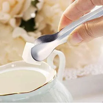 JCREN 24 Pcs Food-Grade Stainless Steel Serving Tongs