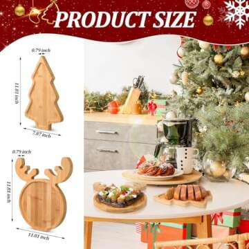 Sintuff Christmas Charcuterie Boards - Tree & Reindeer Designs