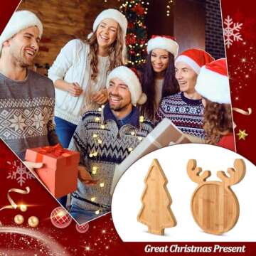 Sintuff Christmas Charcuterie Boards - Tree & Reindeer Designs