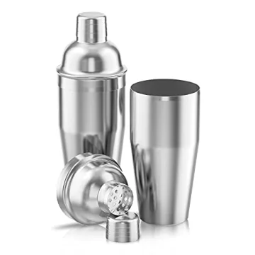 LUCKYGOOBO Cocktail Shaker - 24 oz Durable Stainless Steel