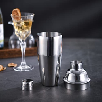 LUCKYGOOBO Cocktail Shaker - 24 oz Durable Stainless Steel