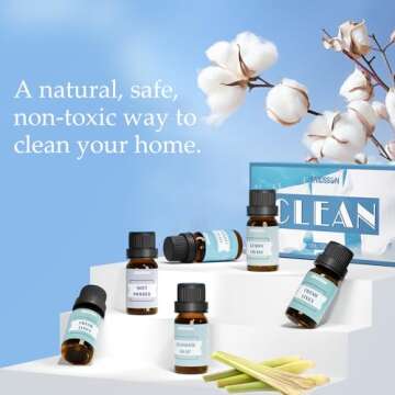 Clean Essential Oils Set - ARVIDSSON Natural Fragrance Oils for Diffusers and Soap Making
