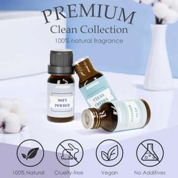 Clean Essential Oils Set for Diffusers and Soap Making