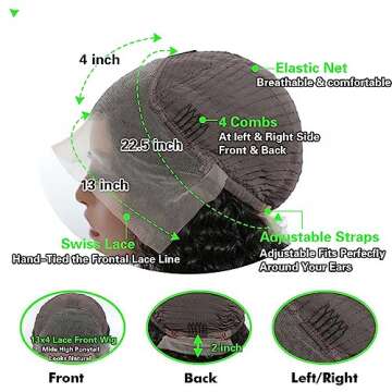 Goodsis 28 Inch Body Wave Lace Front Wigs Human Hair 180% Density 13x4 Lace Frontal Wigs Human Hair HD Lace Glueless Wigs for Black Women Human Hair Pre Plucked Natural Color