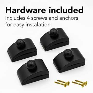 MOCTUS 4 Quilt Hangers for Wall Display, Decorate with Your Blanket and Tapestry Hangers, Wooden Rug...