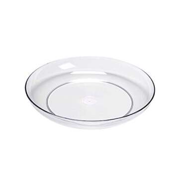 Oasis Lomey Dish - Designer Dinner Plates for Events - Weddings, and House Parties - Clear - 9 inches - Set of 12