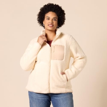 Amazon Essentials Cozy Sherpa Jacket for Women in Plus Size