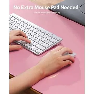 YSAGi Leather Desk Pad Protector, Office Desk Mat, Large Mouse Pad, Non-Slip PU Leather Desk Blotter, Laptop Desk Pad, Waterproof Desk Writing Pad for Office and Home (Pink, 23.6" x 13.8")