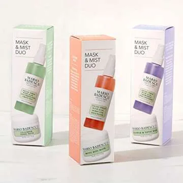 Mario Badescu Facial Spray and Mask Duo for a Dewy Glow | Hydrating & Softening Skincare Set | Skin Care Products for Daily Beauty & Personal Care | Cucumber