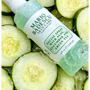Mario Badescu Facial Spray and Mask Duo for a Dewy Glow | Hydrating & Softening Skincare Set | Skin Care Products for Daily Beauty & Personal Care | Cucumber