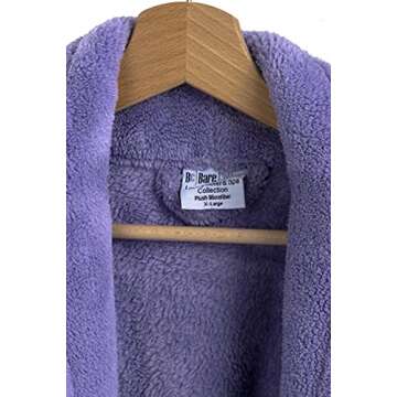 BC BARE COTTON Kids Microfiber Fleece Shawl Robe - Girls - Lavender - Large