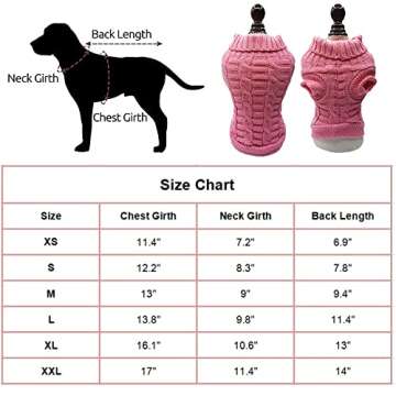 Cat Sweater,Turtleneck Knitted Kitten Clothes,Cat Sweaters for Cats only, Sphynx Cat Clothes,Small Dog Sweaters(Pink,M)