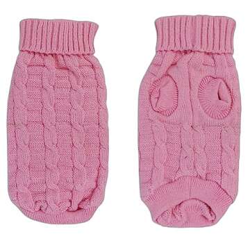 Cat Sweater,Turtleneck Knitted Kitten Clothes,Cat Sweaters for Cats only, Sphynx Cat Clothes,Small Dog Sweaters(Pink,M)