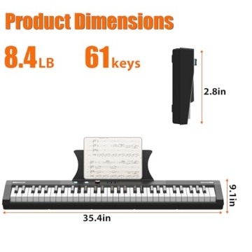 Electronic Keyboards Piano 61 Key Weighted Starter Kit with Accessories