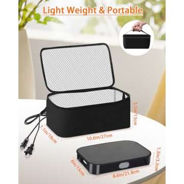 Dosevita Portable Microwave,Portable Food Warmer 12V/24V/110V 3-In-1 Car Microwave,Lunch Warmer Portable for Work,Office,Car,Truck,Travel,Home