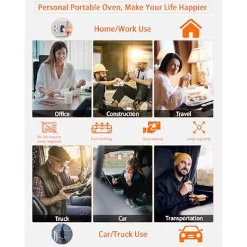 Dosevita Portable Microwave,Portable Food Warmer 12V/24V/110V 3-In-1 Car Microwave,Lunch Warmer Portable for Work,Office,Car,Truck,Travel,Home